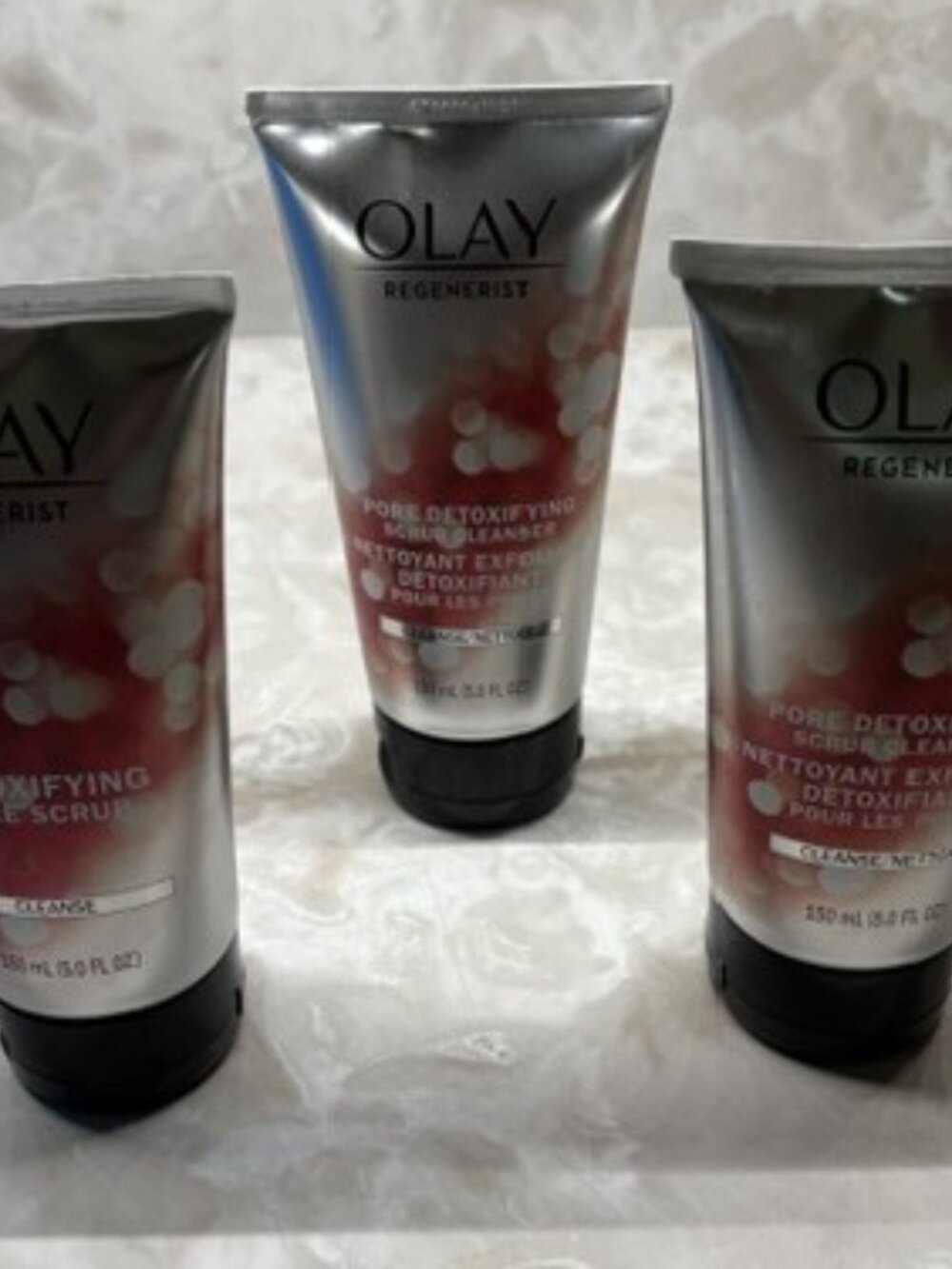 Olay Detoxifying Pore Scrub, Exfoliating Face Wash 5 oz (Pack of 3)